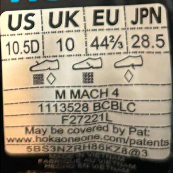 Size 10.5D - Hoka One One Mach 4 Blue Coral - Picture 8 of 8